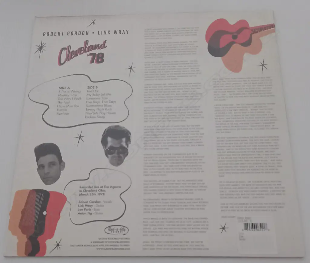 Robert Gordon (2), Link Wray, Cleveland '78 (Tangerine vinyl) Image 1++